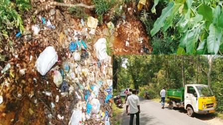 ಅರಸಿನಮಕ್ಕಿ: ತ್ಯಾಜ್ಯ ವಿಲೇವಾರಿ ವಾಹನದಲ್ಲಿ ತೋಡಿಗೆ ಕಸ ಸುರಿಯಲಾಗಿದೆ ಎಂಬ ಆರೋಪ; ಗ್ರಾಮಸ್ಥರ ಪ್ರತಿಭಟನೆ; ಸ್ಥಳಕ್ಕೆ ಅಧಿಕಾರಿಗಳ ಭೇಟಿ