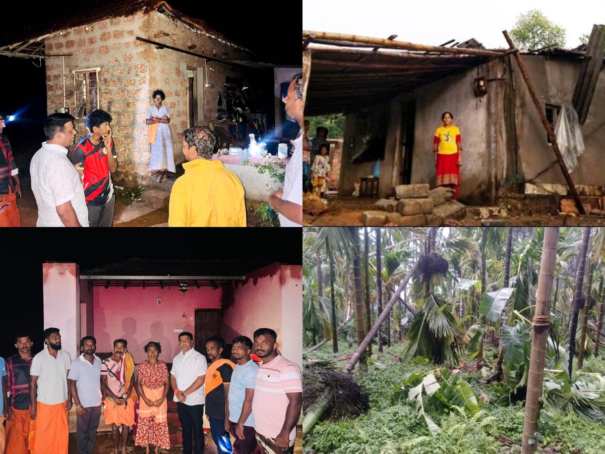 ಕೊಕ್ಕಡ:ಬೆಳ್ತಂಗಡಿ ತಾಲೂಕಿನಲ್ಲಿ ಗಾಳಿ-ಮಳೆಗೆ ಭಾರೀ ಹಾನಿ: ಶಾಸಕ ಹರೀಶ್ ಪೂಂಜ ಭೇಟಿ
