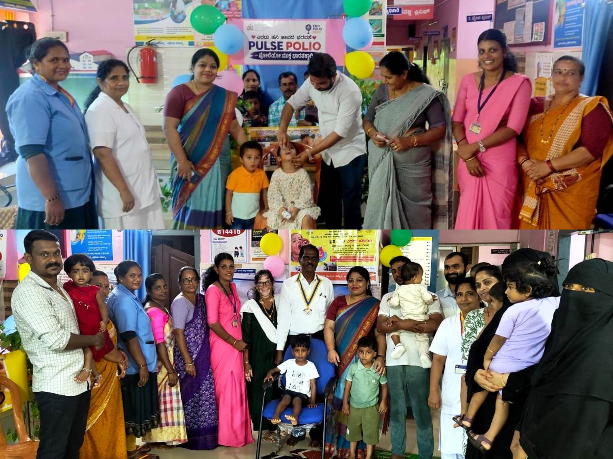 ನೆಲ್ಯಾಡಿ: ರಾಷ್ಟ್ರೀಯ ಪಲ್ಸ್ ಪೋಲಿಯೋ ಅಭಿಯಾನ : 13 ಕೇಂದ್ರಗಳಲ್ಲಿ ಐದು ವರ್ಷದೊಳಗಿನ ಮಕ್ಕಳಿಗೆ ಪೋಲಿಯೋ ಹನಿ
