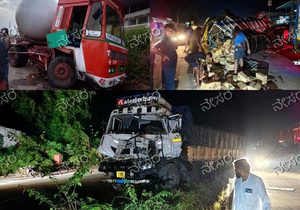 ನೆಲ್ಯಾಡಿ: ಸರಣಿ ಅಪಘಾತ: ಮದ್ಯದ ಲೋಡ್ ತುಂಬಿದ್ದ ಲಾರಿ ಪಲ್ಟಿ
